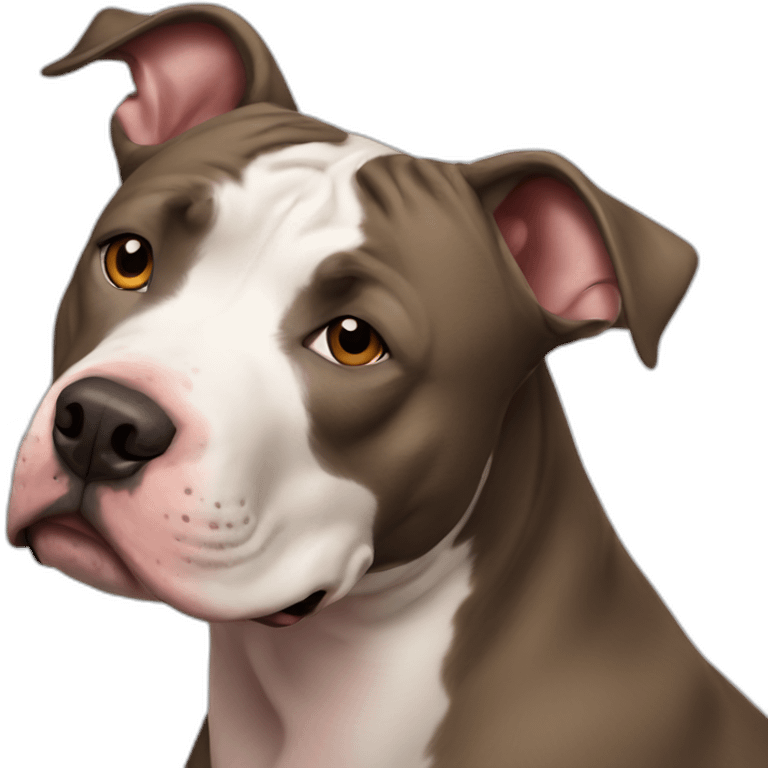 Pit bull with marks on his head emoji