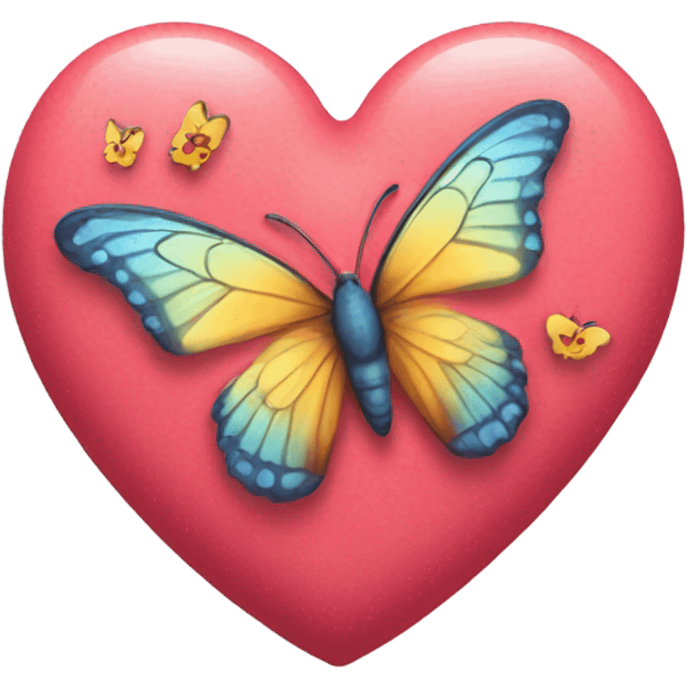 Love heart with butterflies  emoji