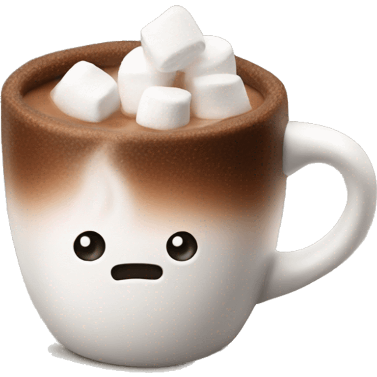 Hot coco with a marshmallow  emoji