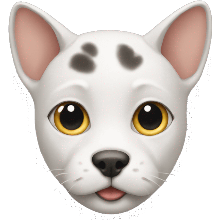 Cat with a dog emoji