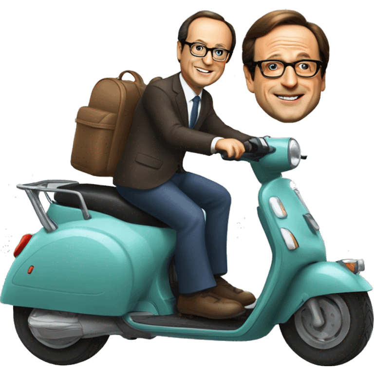 françois hollande sur un scooter emoji