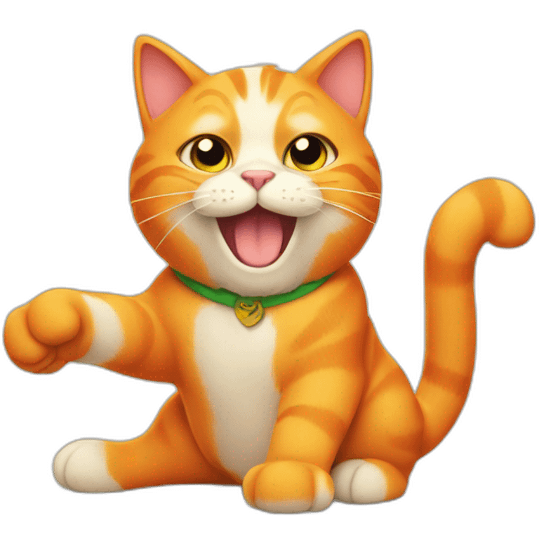 orange cat giving a thumbs up emoji