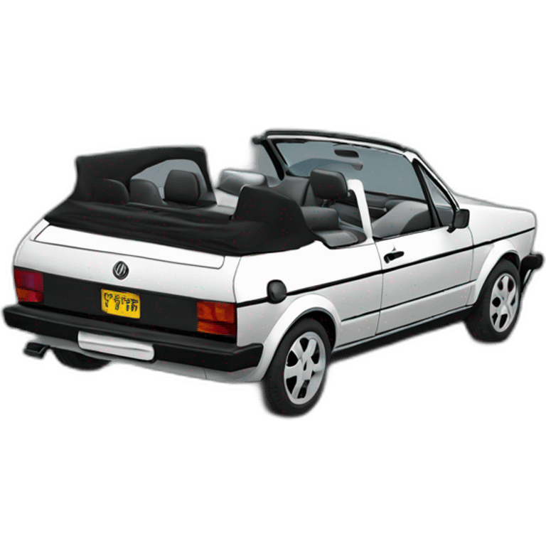 Black Vw golf 1 cabrio emoji