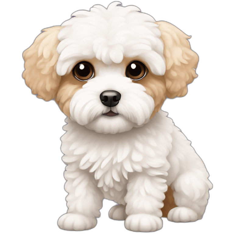 tri-coloured maltipoo emoji