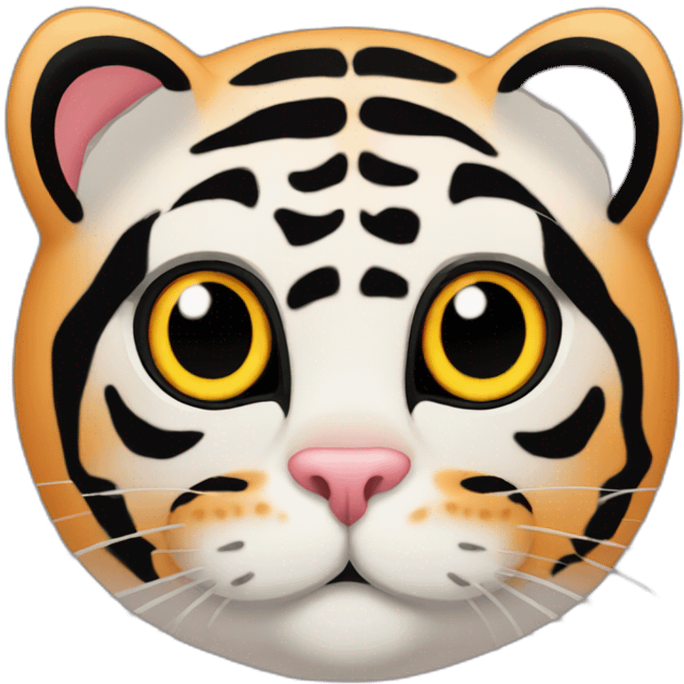 A black cat to look like a tiger  emoji