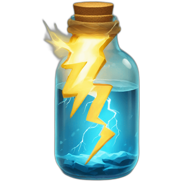 Lightning in a bottle emoji