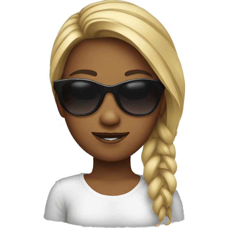 Girl with sunglasses emoji