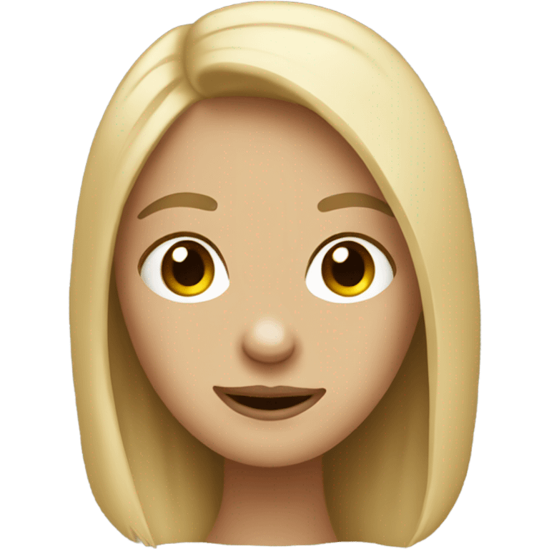 a blonde girl who looks like a sloth emoji