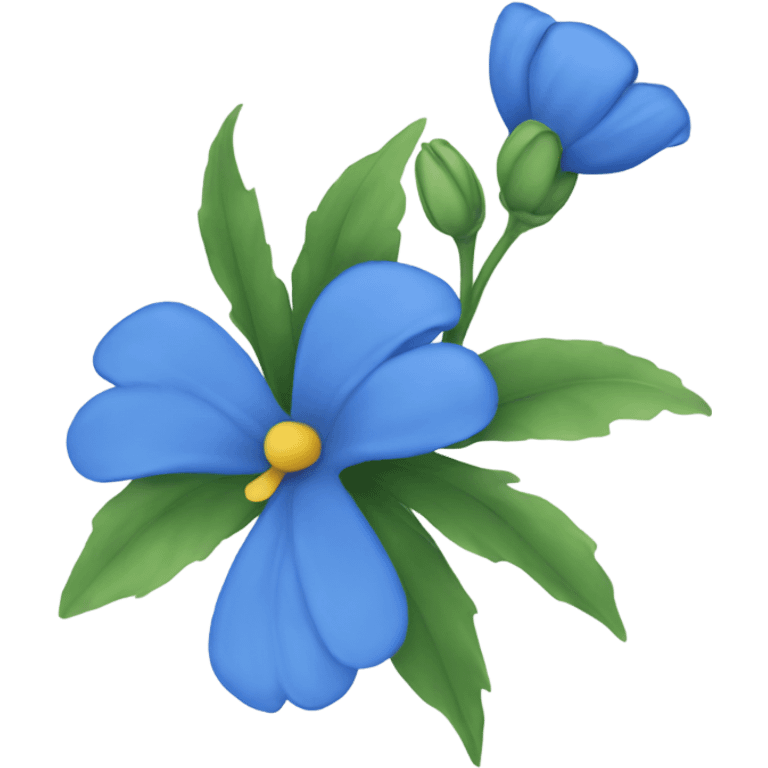 Blue flower emoji