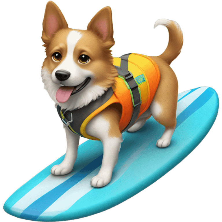 dog surfing emoji