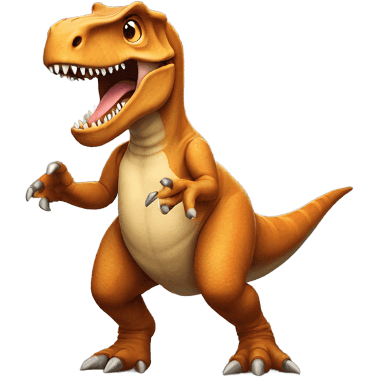 T Rex with fingers emoji