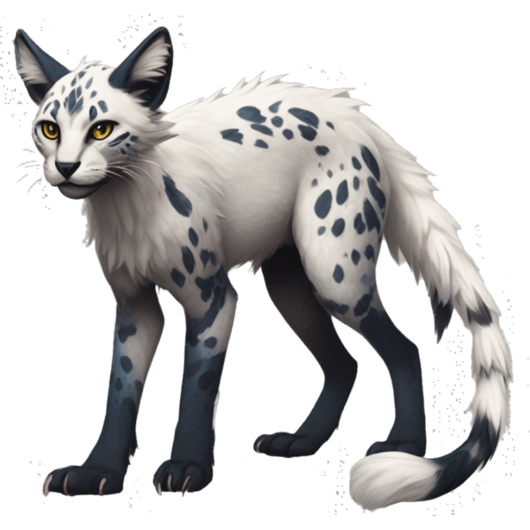 Modern Feral Rare Fantasy Vernid-Trico-species by LiLaiRa, random markings, full body emoji