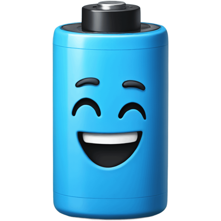 BLUE battery laughing emoji