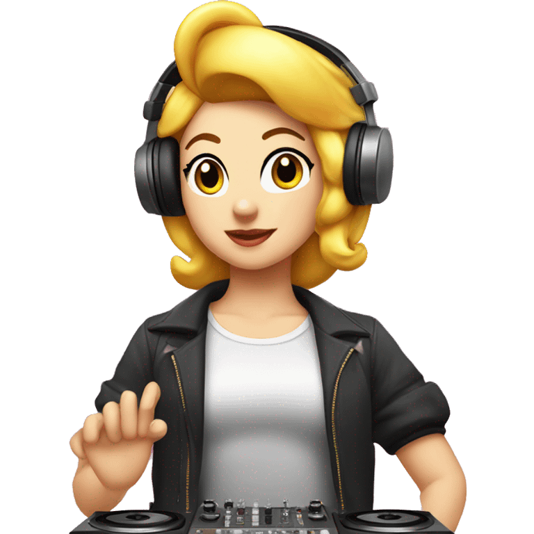 Princess peach as a dj emoji