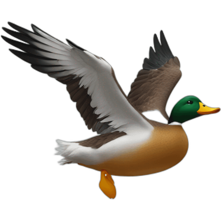 Flying duck emoji