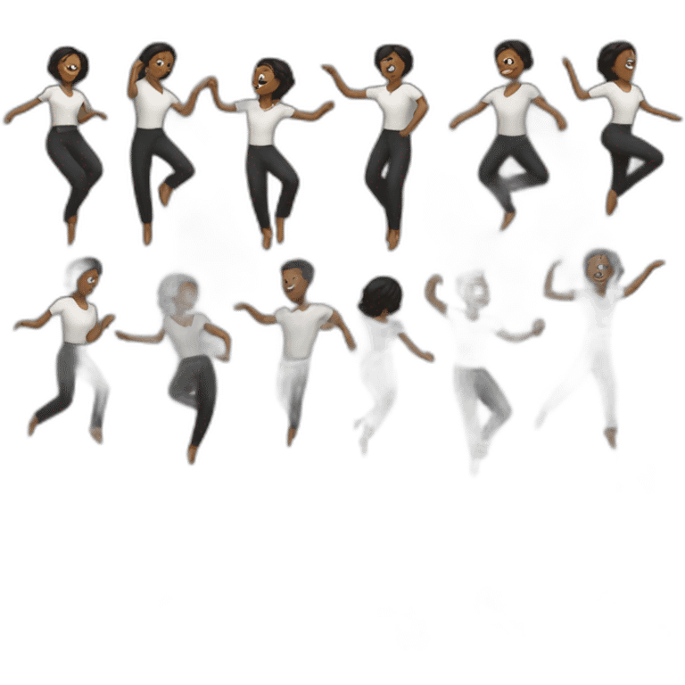 Black people dancing emoji