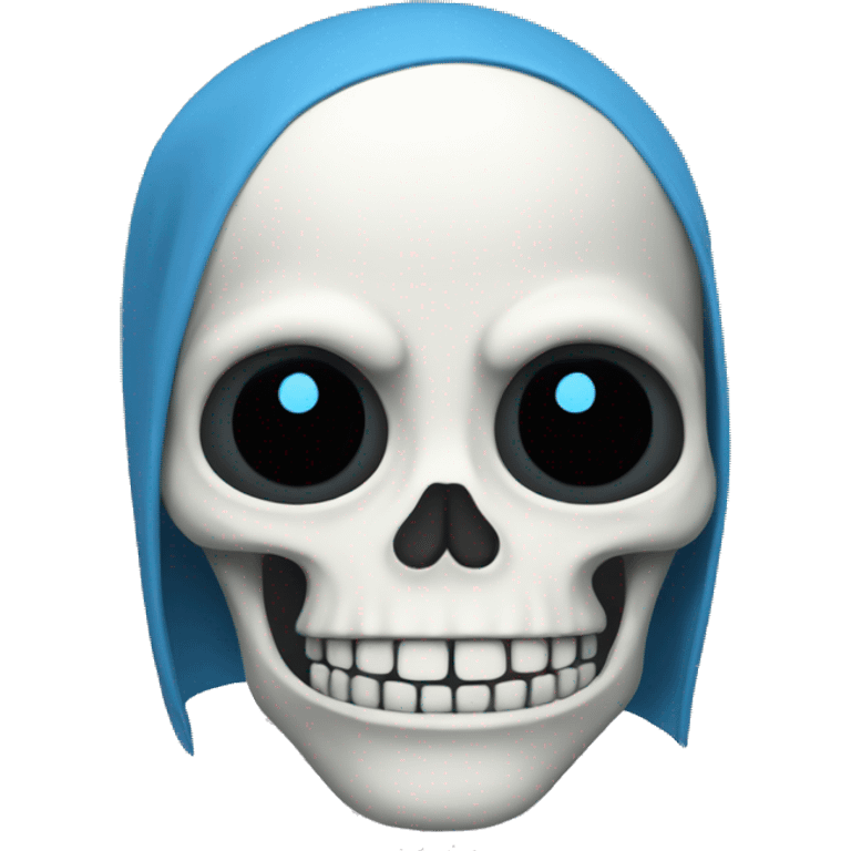 Sans the skeleton from undertale with one blue eye emoji