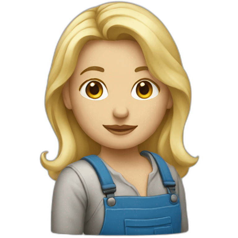 Blonde artist painter emoji