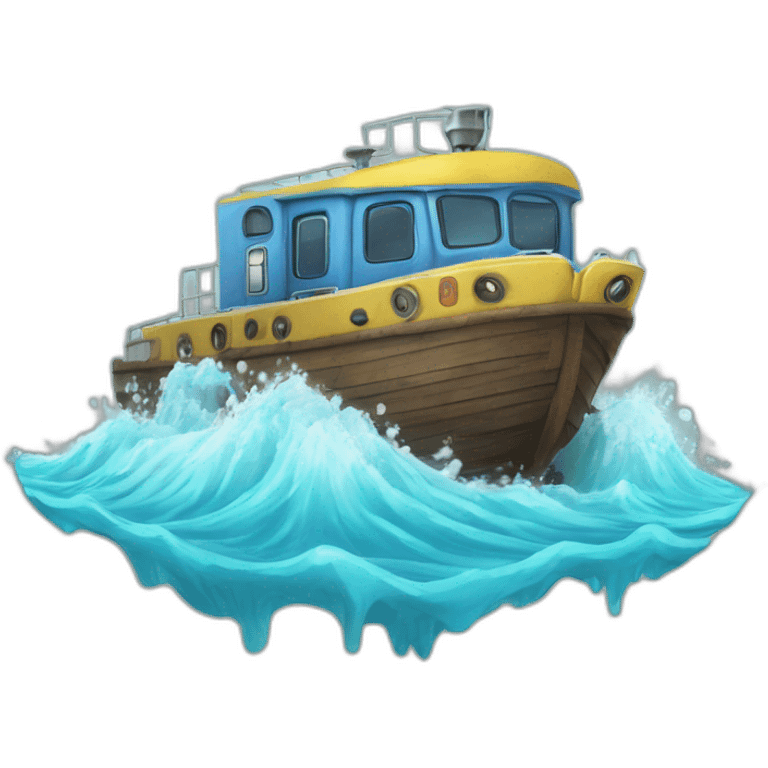 Ligne d'arrivée dans l'eau emoji