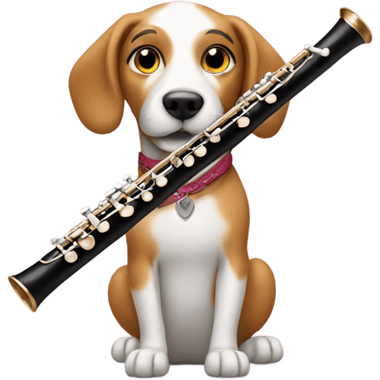 Dog with a flute emoji