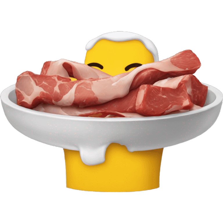 Homer simpson qui mange de la viande  emoji