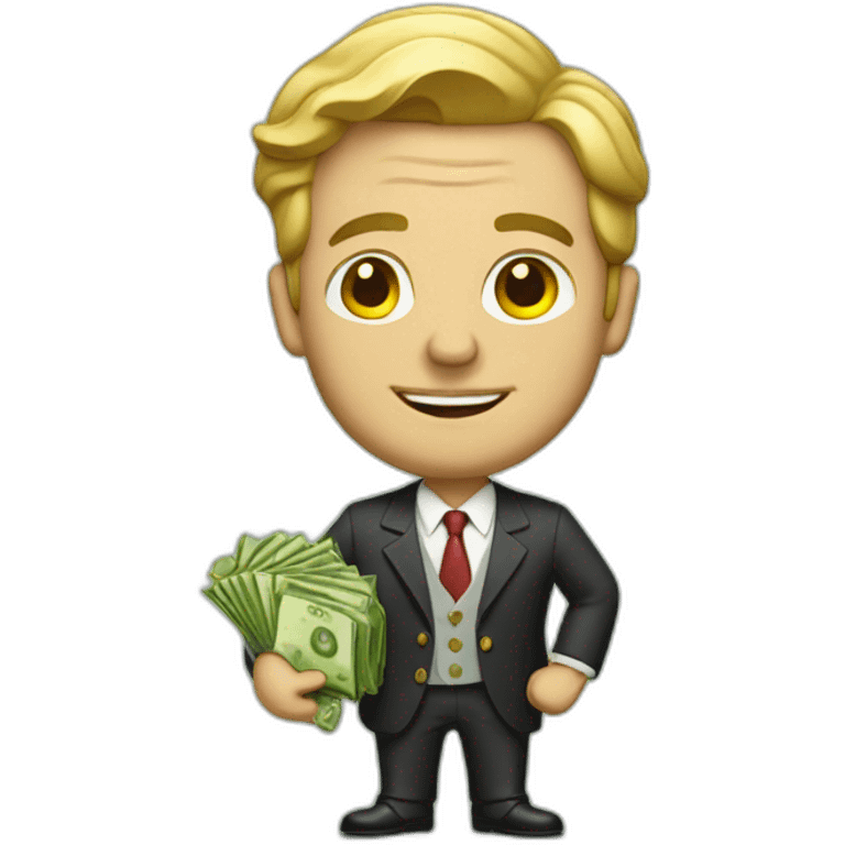 Rich man with money emoji