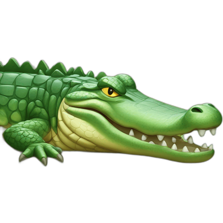 Sleeping crocodile emoji