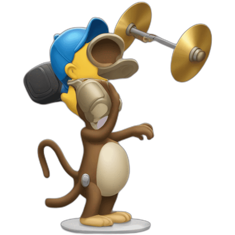 Cymbal monkey homer simpson emoji