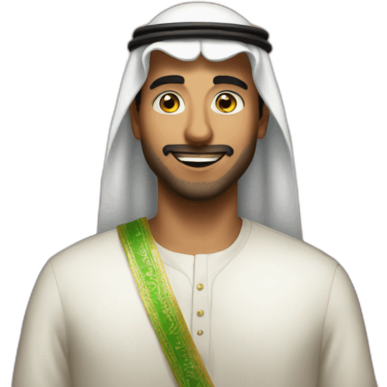 saudi guy in a party emoji