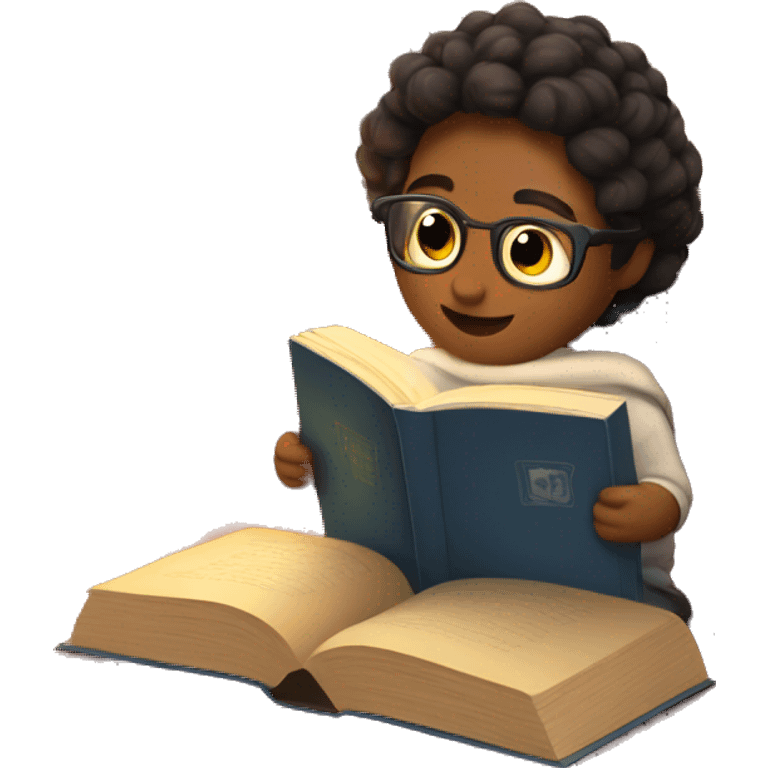 Cozy book reading  emoji