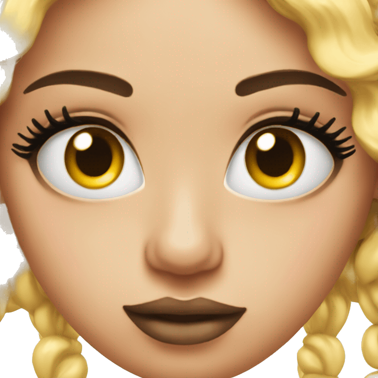 Emoji with lashes and lipgloss  emoji