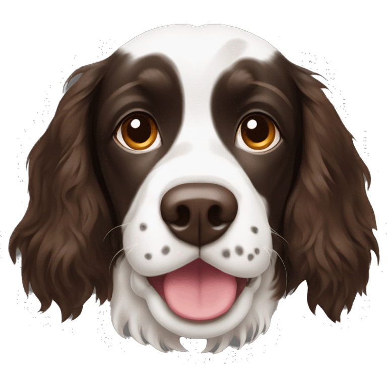 tri color springer spaniel face emoji