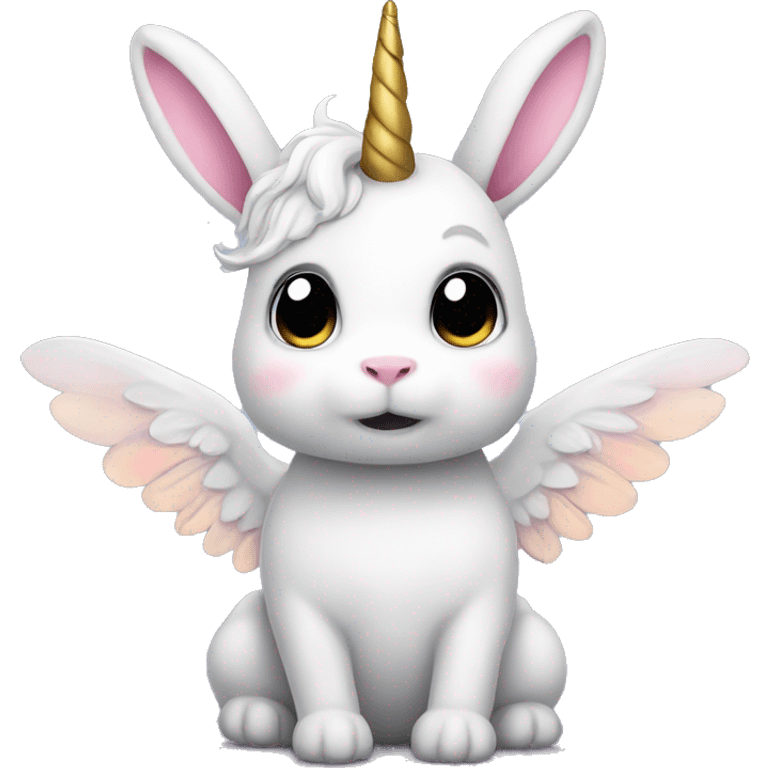 Unicorn bunny with wings emoji