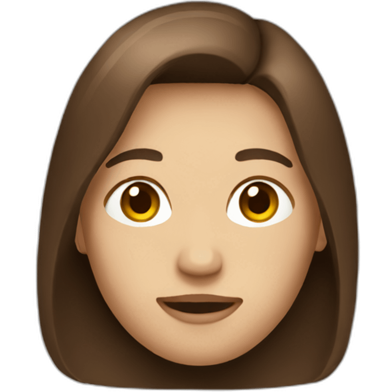 person with brown hair emoji