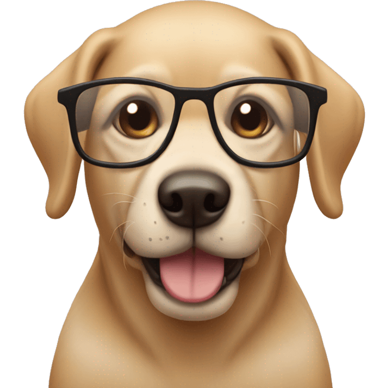 Perro con lentes  emoji