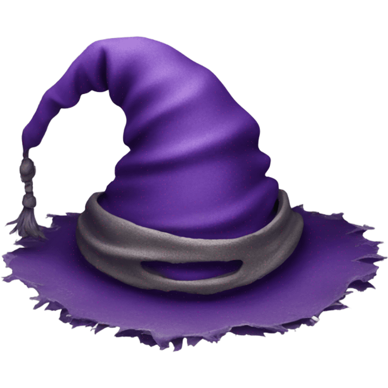 wizard hat purple torn emoji