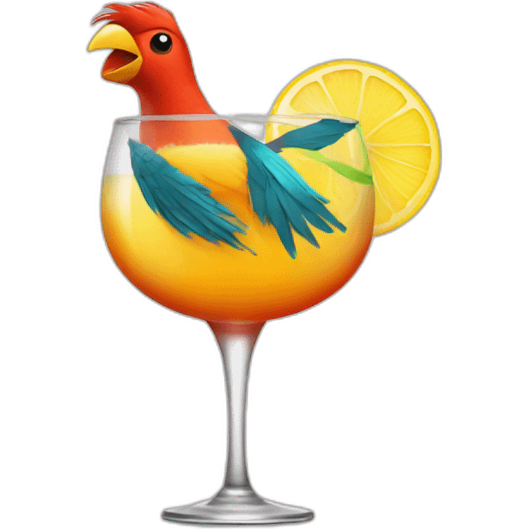 cocktail bird emoji