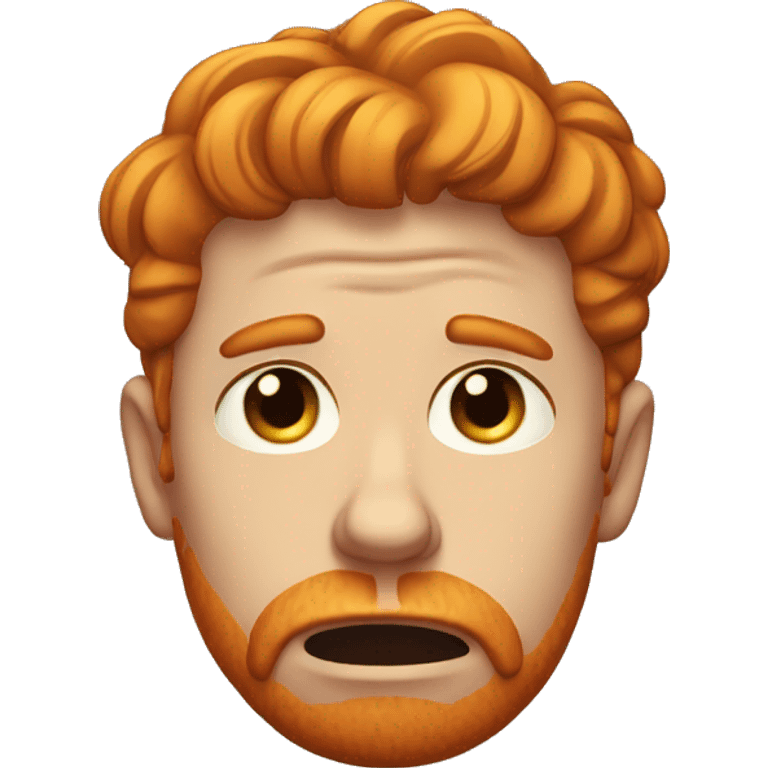 Sad gay ginger man crying emoji