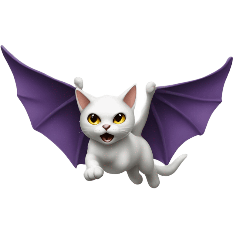 Flying demon cat  emoji