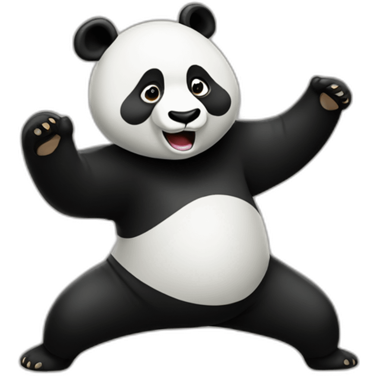 Panda play twirling emoji