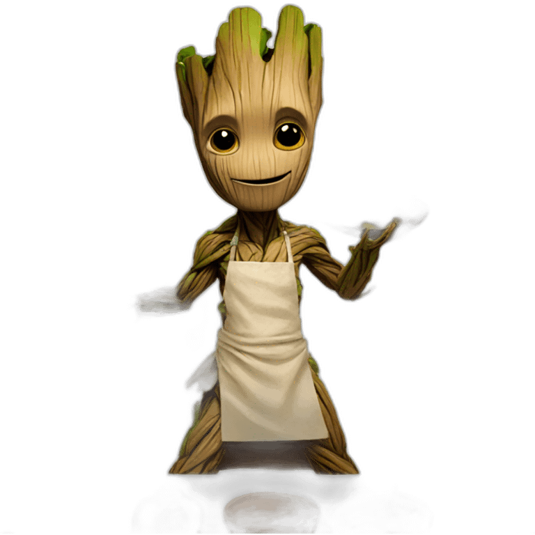 Groot cooking emoji