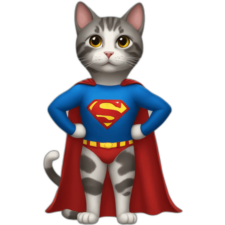 Cat in superman dress emoji