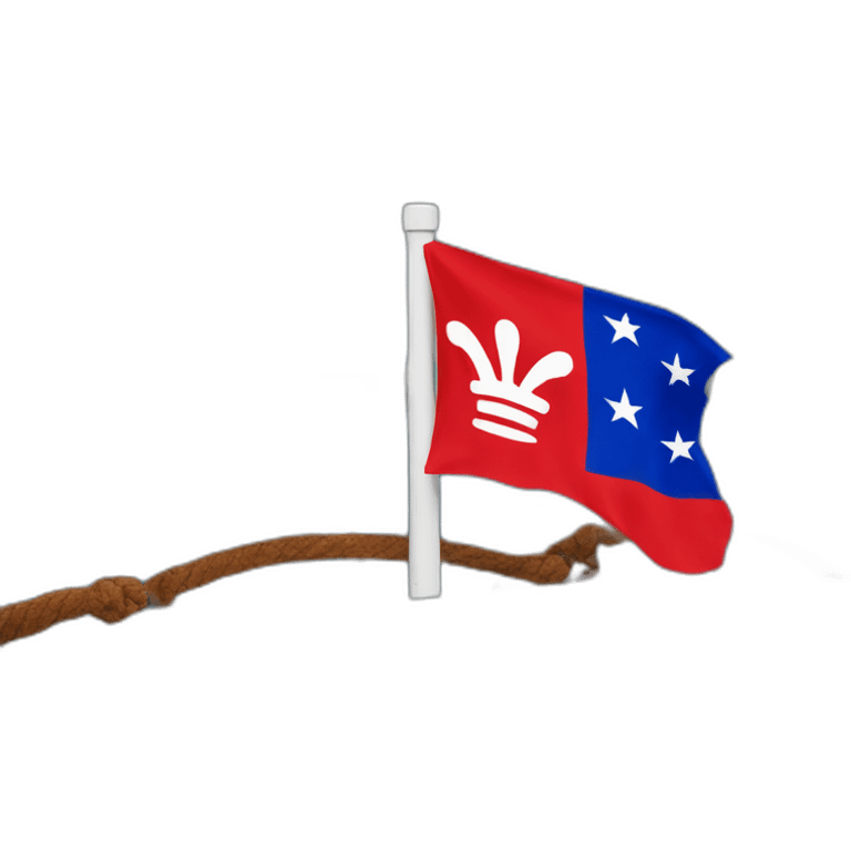 flag of mayotte on a boat emoji