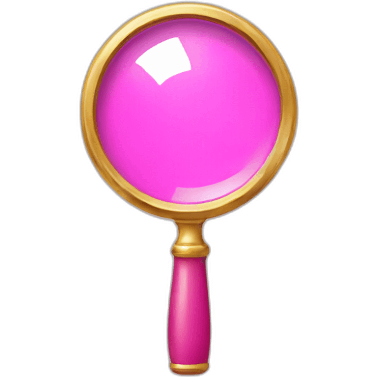 pink magnifying glass emoji