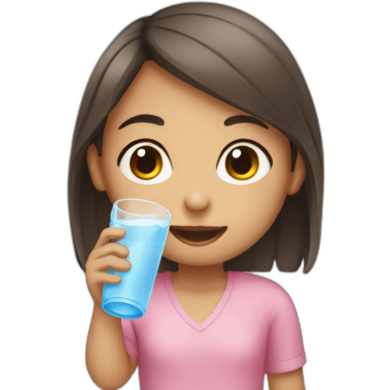 Girl drinking water emoji