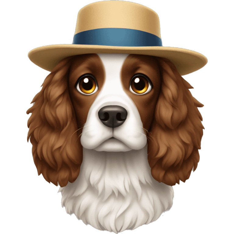 Spaniel with a hat on emoji