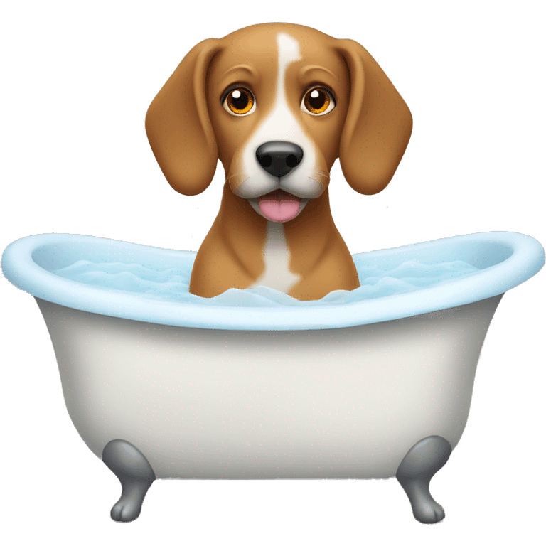 Dog in a bathtub  emoji