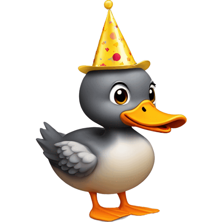 duck with a party hat emoji