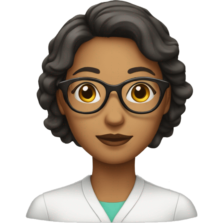 curios women with glasses emoji