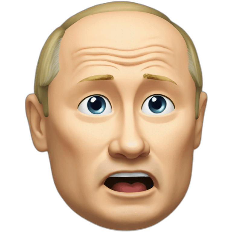 Vladimir Putin pointing his jaw emoji